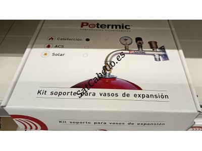 Soporte Vaso Expansion ACS Con Valvula De Seguridad Manómetro 053023