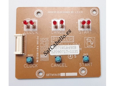 Placa Led Botonera Microondas Lg MP9485S